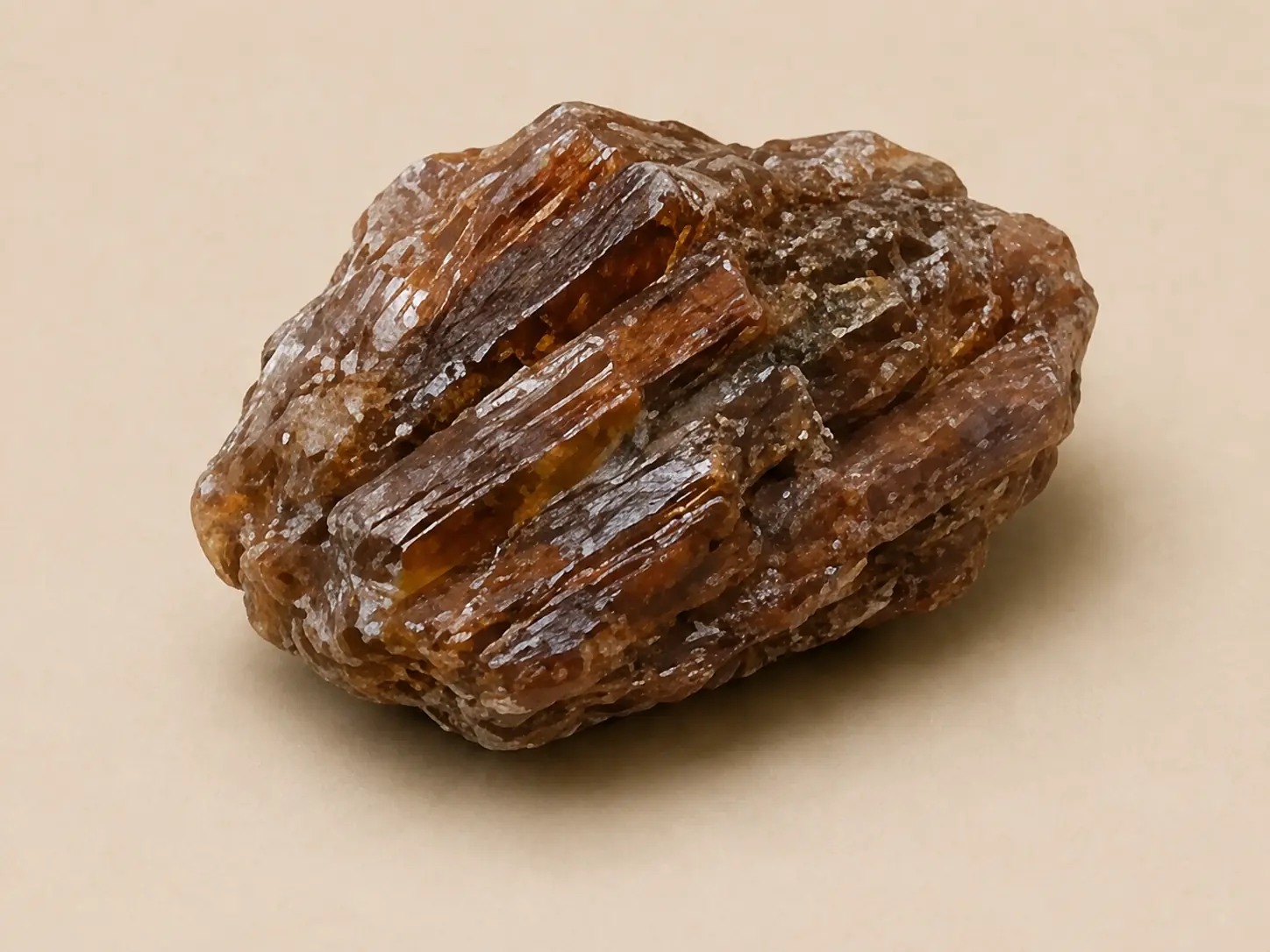 Bruinrood mineraalprofiel van andalusiet