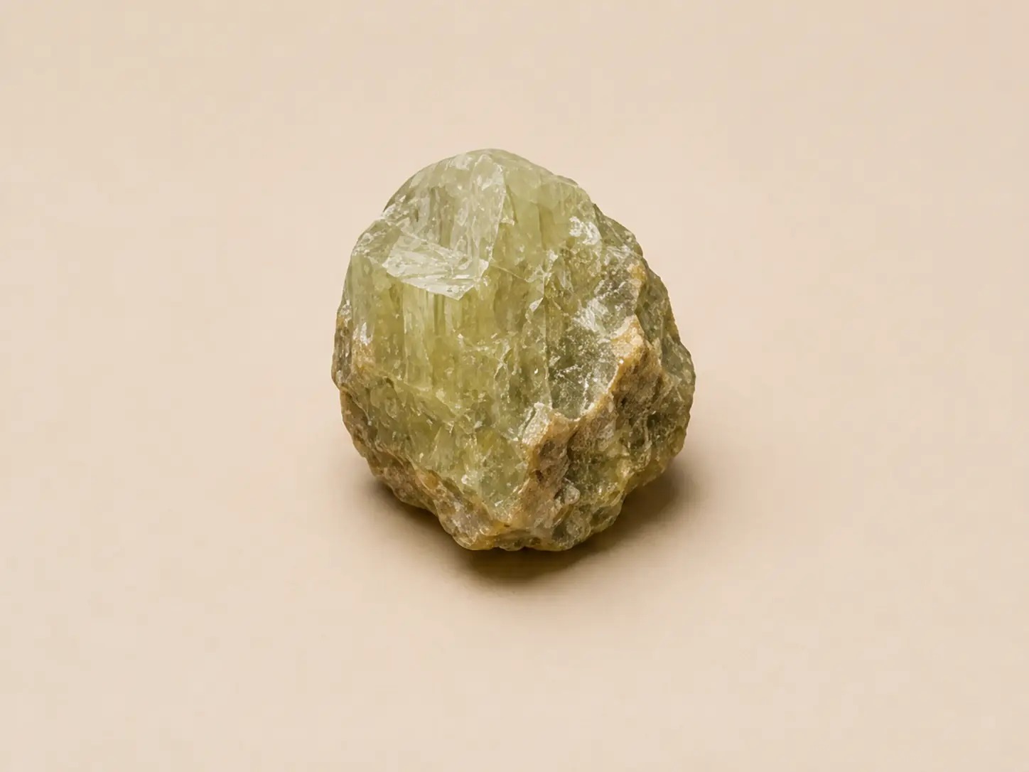 Geelgroen mineraalprofiel van chrysoberyl