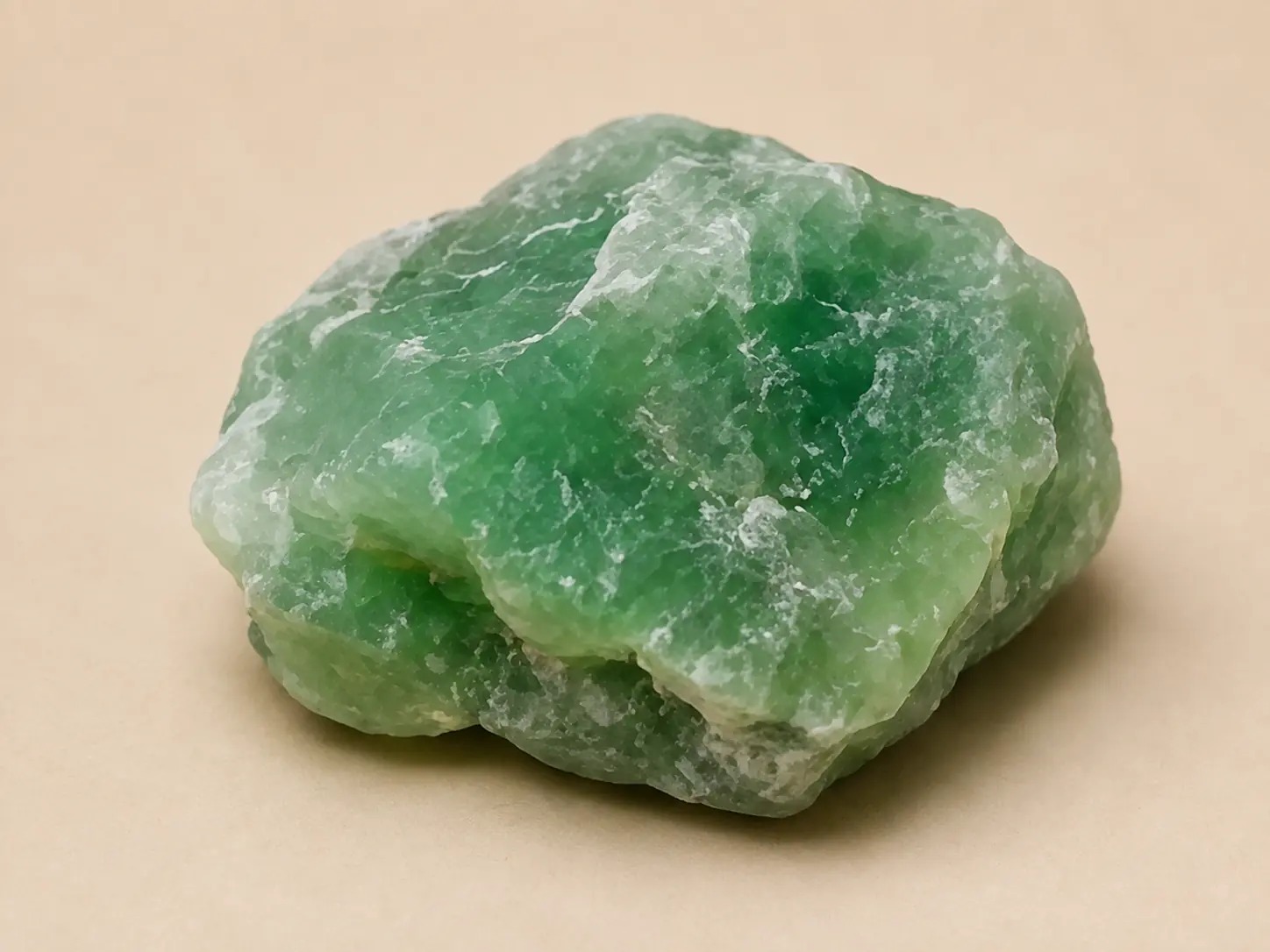 Heldergroen mineraalprofiel van jadeïet