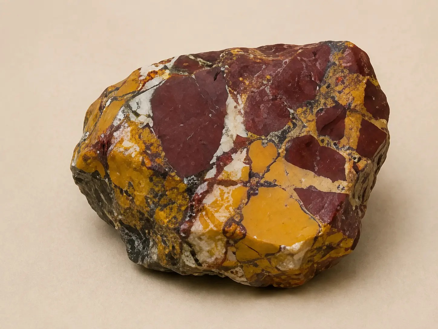 Roodgeel mineraalprofiel van mookaiet