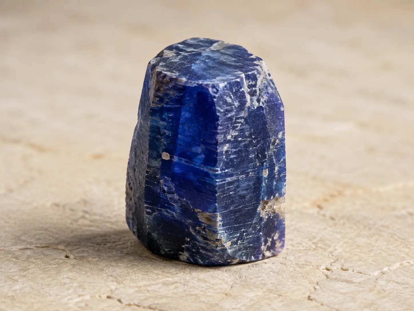 Natuurlijk diepblauw saffierkristal