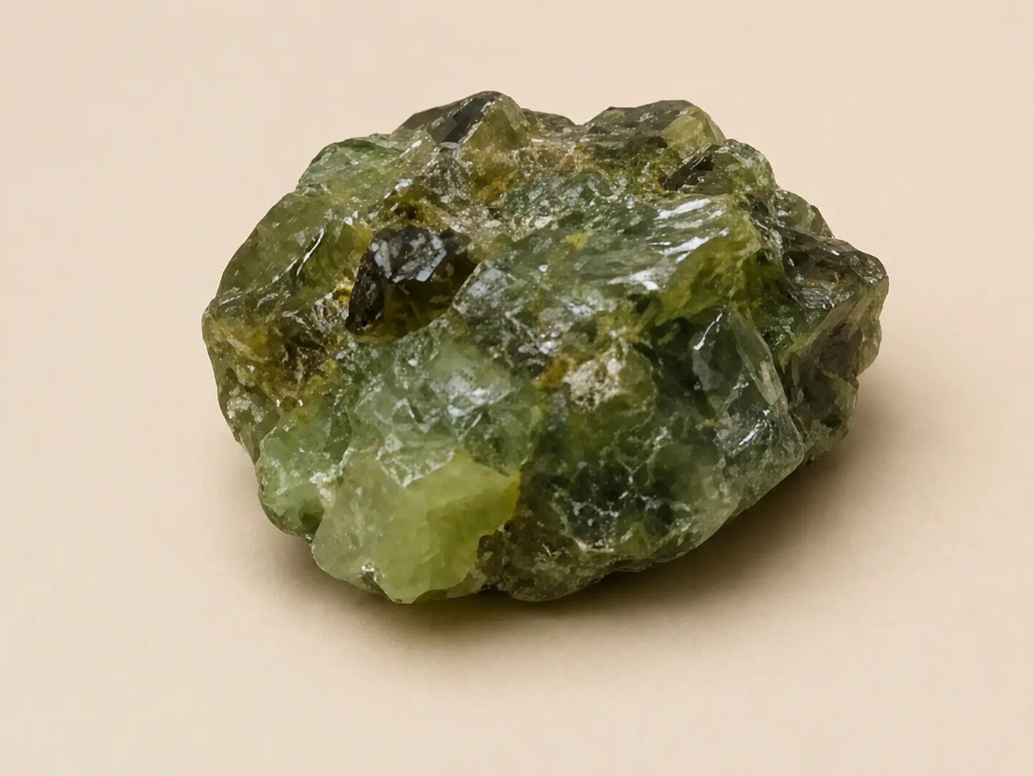 Groenbruin mineraalprofiel van vesuvianiet