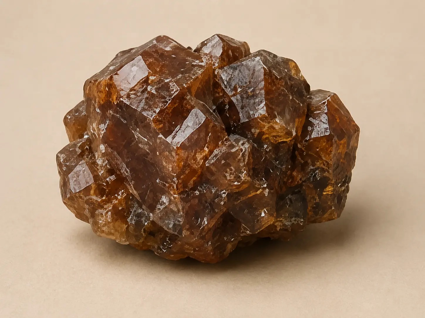 Goudbruin mineraalprofiel van natuurlijke zirkoon