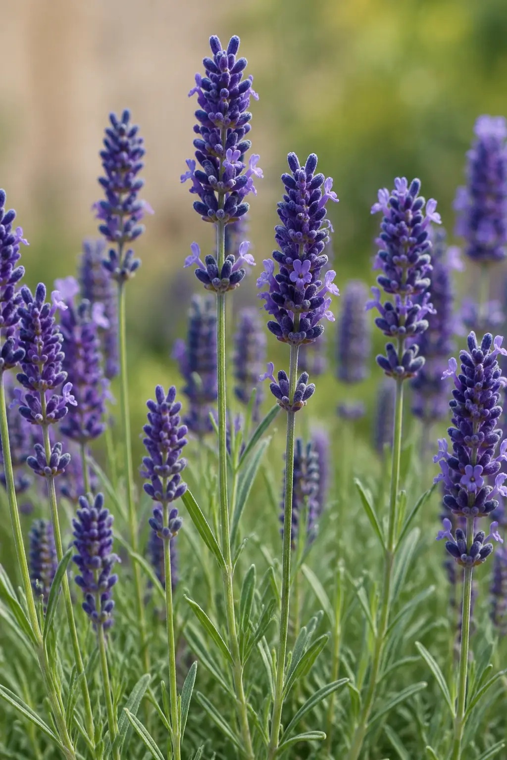 Paarse bloemaren van echte lavendel
