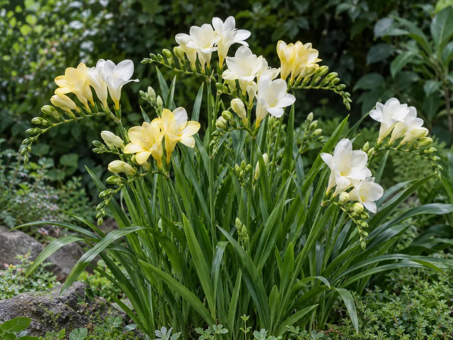 Visuele botanische impressie van Fresia