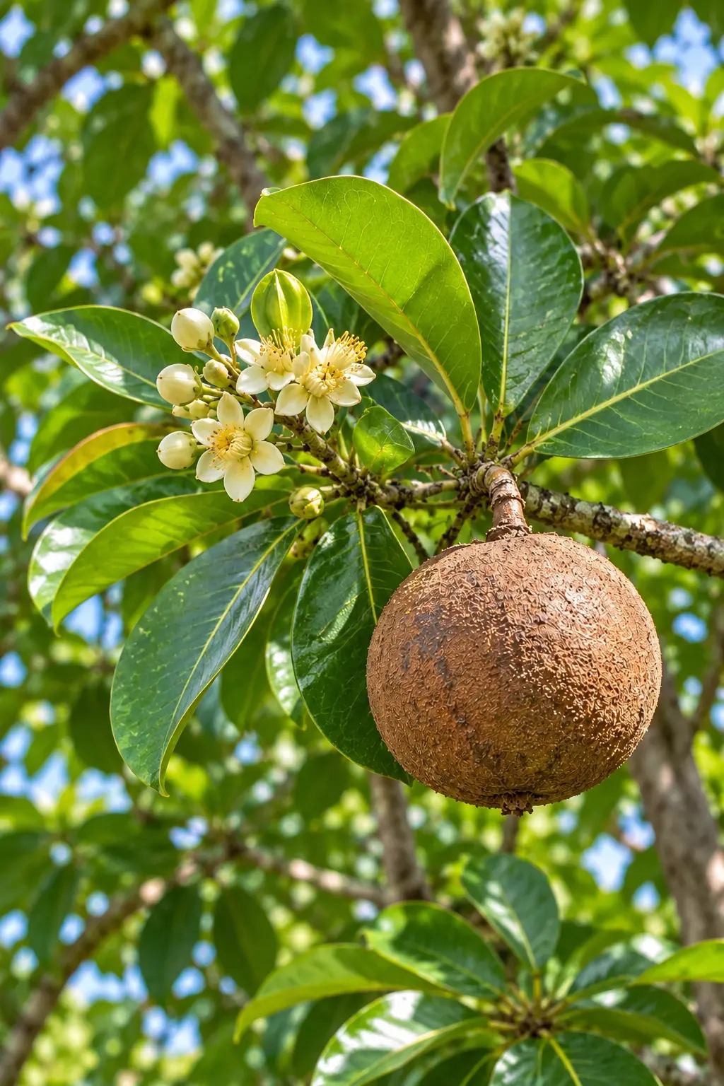 Gegenereerde botanische impressie van Mami (Mammea americana)