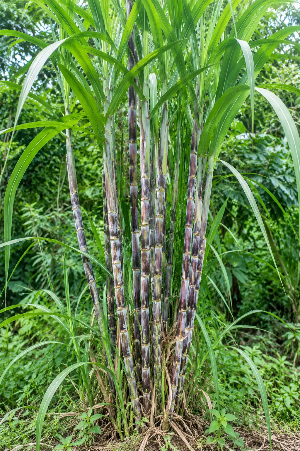 Visuele botanische impressie van Suikerriet